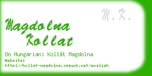 magdolna kollat business card
