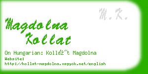 magdolna kollat business card